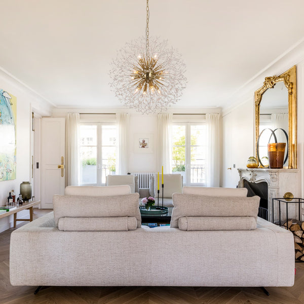 Romantic Luxury Dandelion-Shaped Chandelier with Sparkling Crystals - Yiilighting