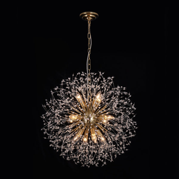 Romantic Luxury Dandelion-Shaped Chandelier with Sparkling Crystals - Yiilighting