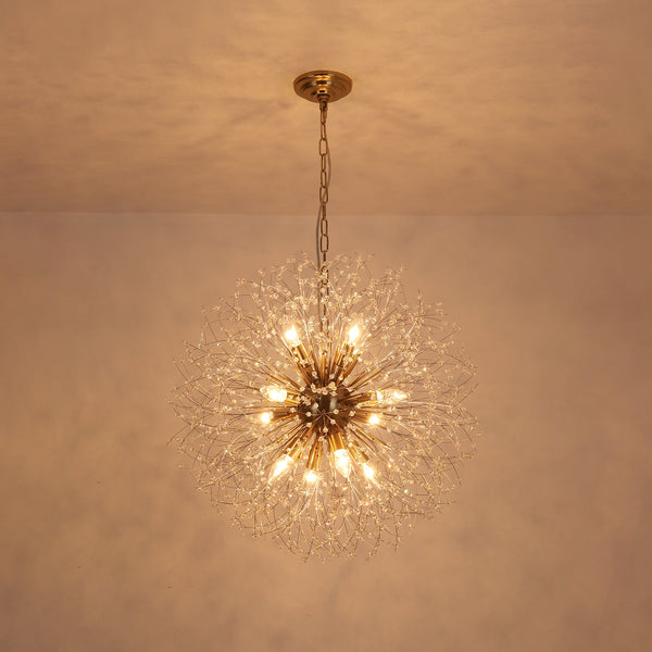 Romantic Luxury Dandelion-Shaped Chandelier with Sparkling Crystals - Yiilighting