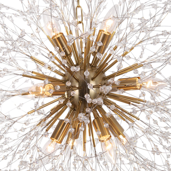 Romantic Luxury Dandelion-Shaped Chandelier with Sparkling Crystals - Yiilighting
