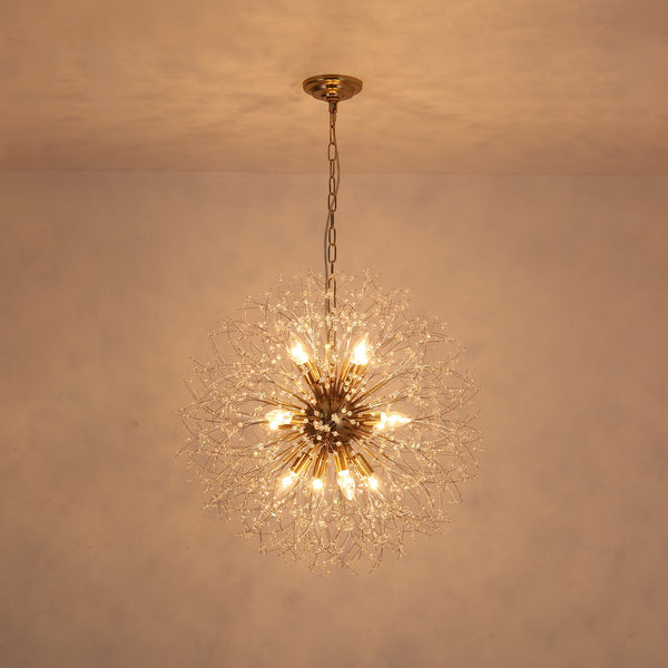 Romantic Luxury Dandelion-Shaped Chandelier with Sparkling Crystals - Yiilighting