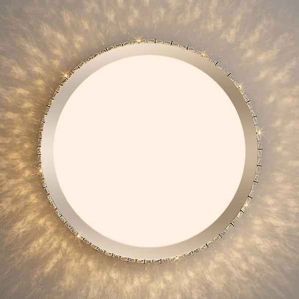 Round LED Crystal Flush Mount Ceiling Light - Yiilighting