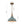 Rustic Aged Patina Iron Peacock Blue Dome Pendant Light - Yiilighting