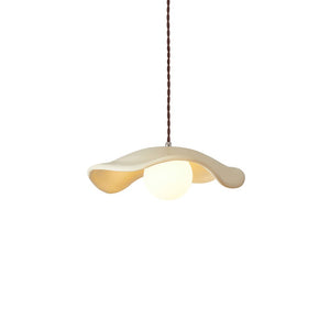 Scandinavian Single - Light Lotus Leaf - Shaped Resin Pendant Light - Yiilighting