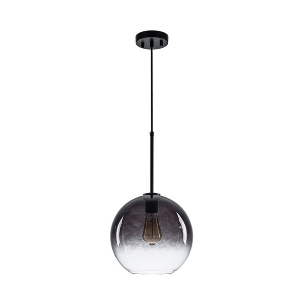 Single-light Modern Gradient Smoke Grey Glass Pendant Light | E27 Vintage Hanging Lamp - Yiilighting