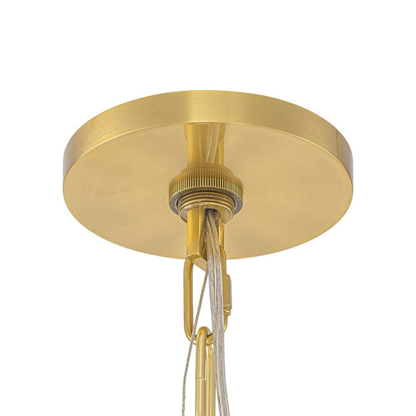 Single-Light Petal Shell Pendant Light | Antique Gold E27 Hanging Lamp - Yiilighting