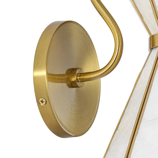 Single-Light Petal Shell Wall Sconce | Antique Gold E27 Bedside Light - Yiilighting