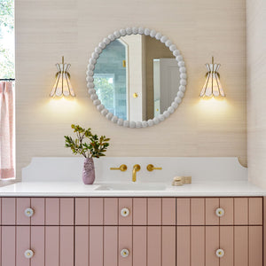 Single-Light Petal Shell Wall Sconce | Antique Gold E27 Bedside Light - Yiilighting