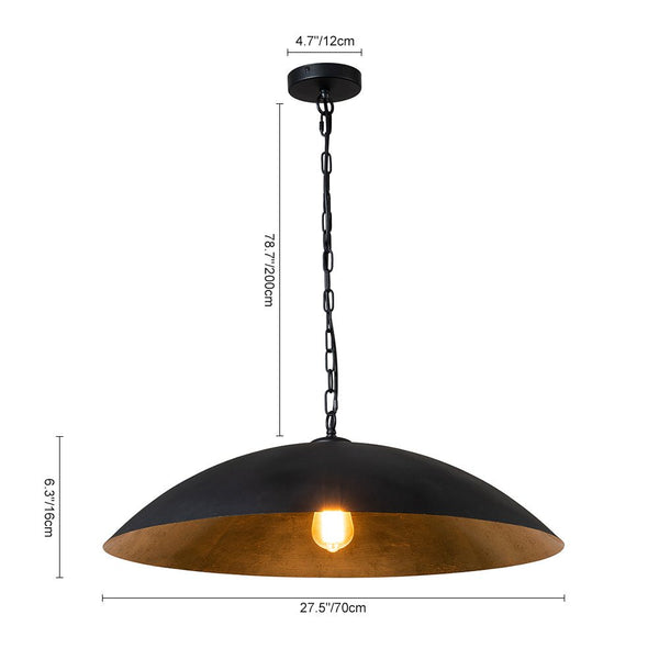 Single Light Retro Flying Saucer Pendant - Yiilighting