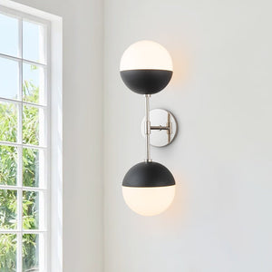 Spherical Opal Glass Globes Wall Sconce - Yiilighting