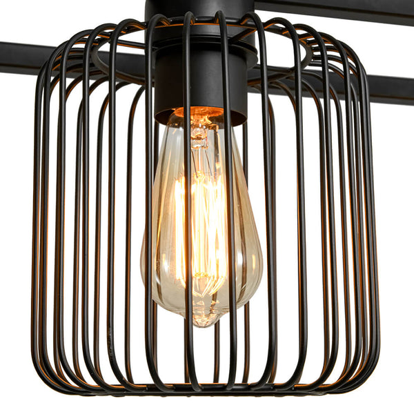 Traditional 4 - Light Rectangular Cage Island Pendant Light - Yiilighting