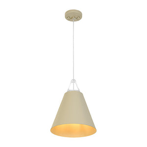 Two - Tone Nordic Cream Style Khaki Conical Single Pendant Light - Yiilighting