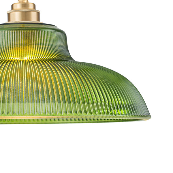 Vintage 1-Light Striped Glass Dome-Shaped Pendant Light - Yiilighting