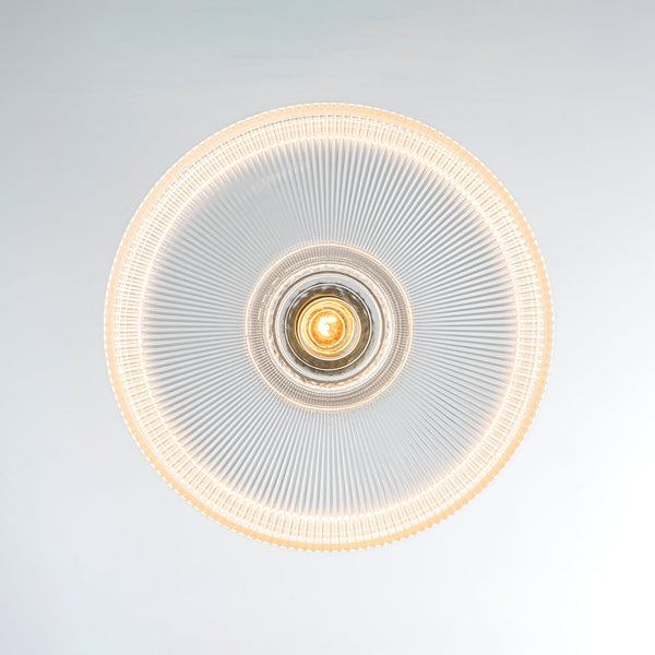 Vintage 1-Light Striped Glass Dome-Shaped Pendant Light - Yiilighting