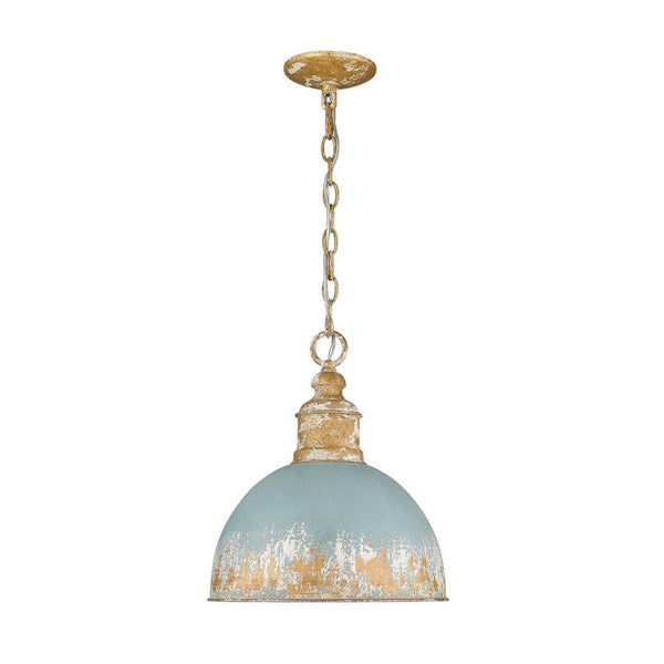 Vintage Distressed 1 - Light Dome Shape Metal Pendant Light - Yiilighting
