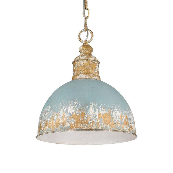 Vintage Distressed 1 - Light Dome Shape Metal Pendant Light - Yiilighting
