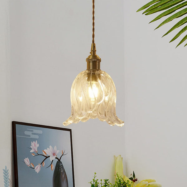 Vintage Glass Tulip Pendant Light - Yiilighting