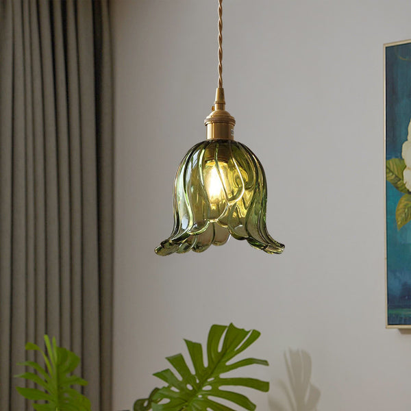Vintage Glass Tulip Pendant Light - Yiilighting