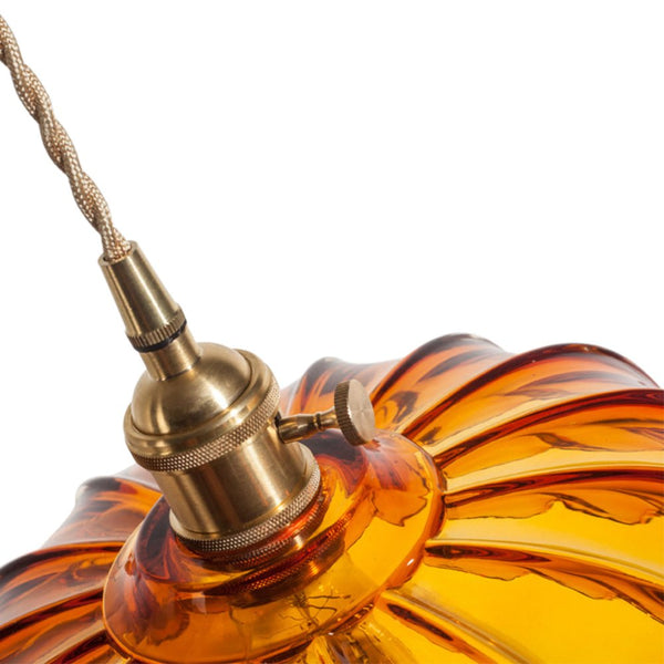 Vintage Romantic 1 - Light Retro Lotus Petal Glass Pendant Light - Yiilighting