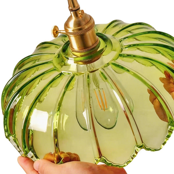 Vintage Romantic 1 - Light Retro Lotus Petal Glass Pendant Light - Yiilighting