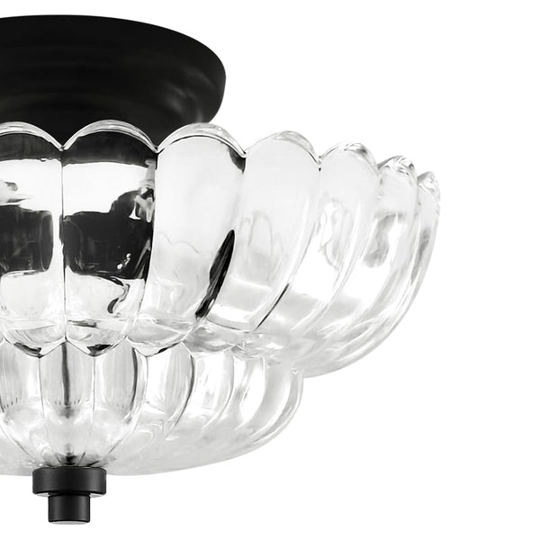 Vintage Romantic Retro Petal Glass Flush Mount Ceiling Light - Yiilighting