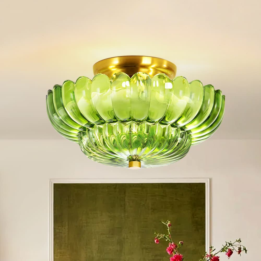 Vintage Retro Glas Deckenleuchte
