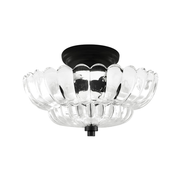 Vintage Romantic Retro Petal Glass Flush Mount Ceiling Light - Yiilighting