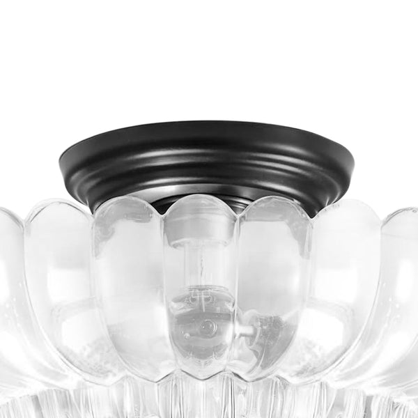 Vintage Romantic Retro Petal Glass Flush Mount Ceiling Light - Yiilighting