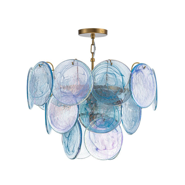 Whimsical Modern Art 5 - Light Blue Cloud Glass Chandelier - Yiilighting