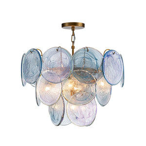 Whimsical Modern Art 5 - Light Blue Cloud Glass Chandelier - Yiilighting