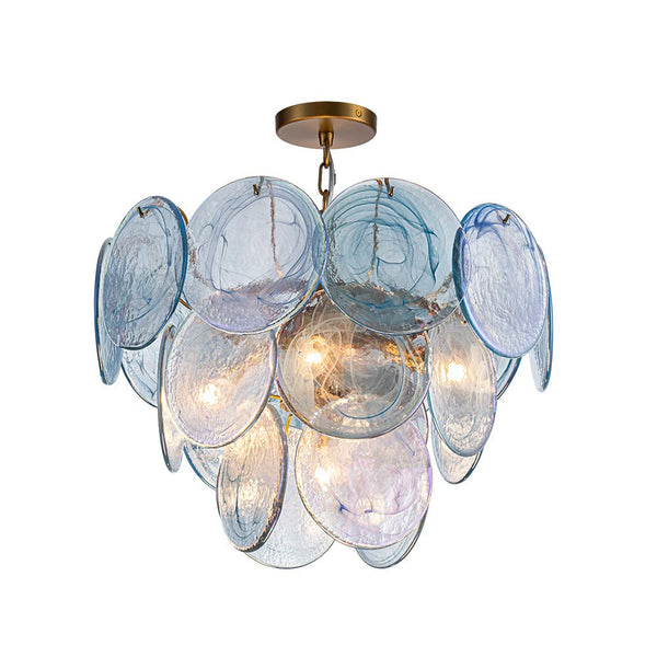 Whimsical Modern Art 5 - Light Blue Cloud Glass Chandelier - Yiilighting